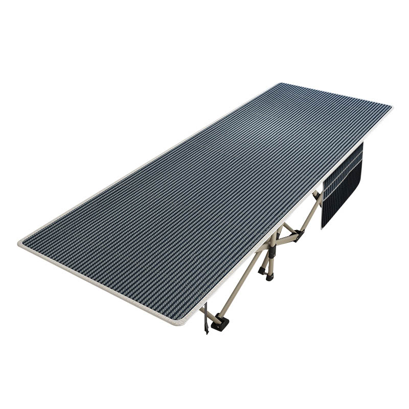 三极户外 TP1049 午休条纹折叠床 190*80*40cm  灰条纹牛津布14脚80cm平头