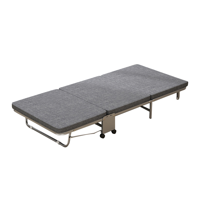 三极户外 TP1084 办公室午休折叠床单人三折床 180*26*80CM 海绵款 灰色