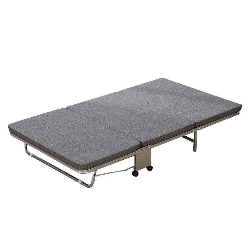 三极户外 TP1084 办公室午休折叠床单人三折床 180*26*100CM 乳胶款 灰色
