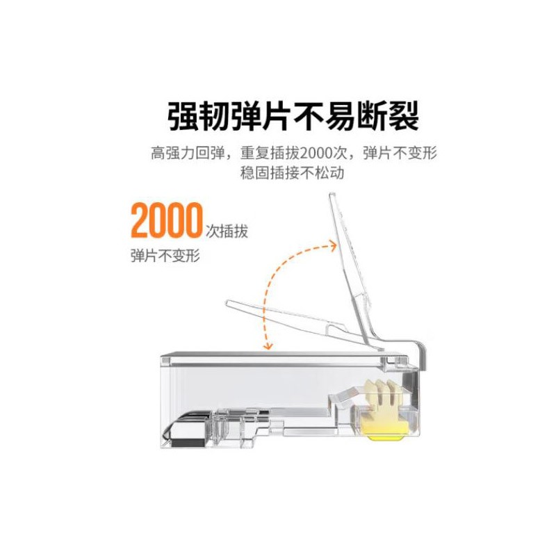 水晶头 绿联/UGREEN NW177 RJ45 非屏蔽 常规pvc