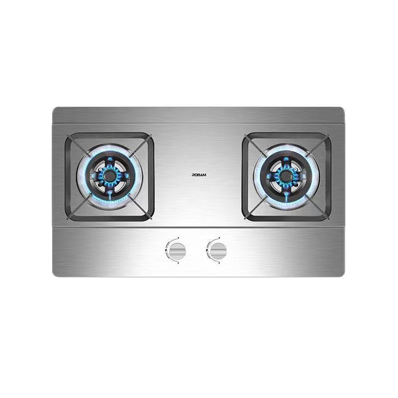 老板（Robam）32G9A燃气灶嵌入式灶具 家用双灶双尺寸锅架台嵌两用4.5kW大火力耐用不锈钢天然气