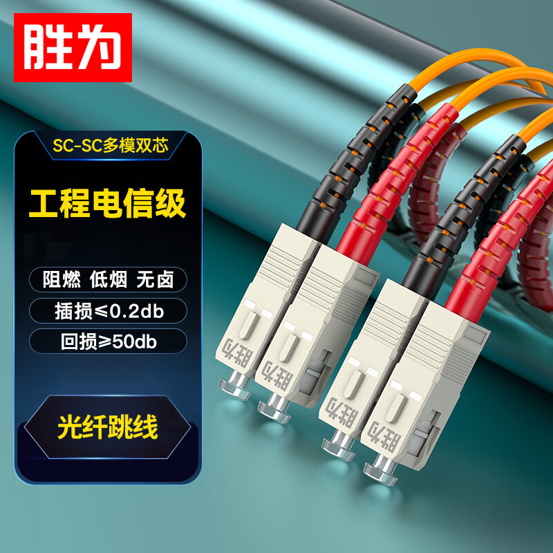 线缆 胜为/shengwei FMC-401 光纤线 5米 非屏蔽 低烟无卤