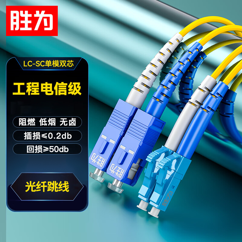 线缆 胜为/shengwei FSC-508 光纤线 10米 非屏蔽 低烟无卤