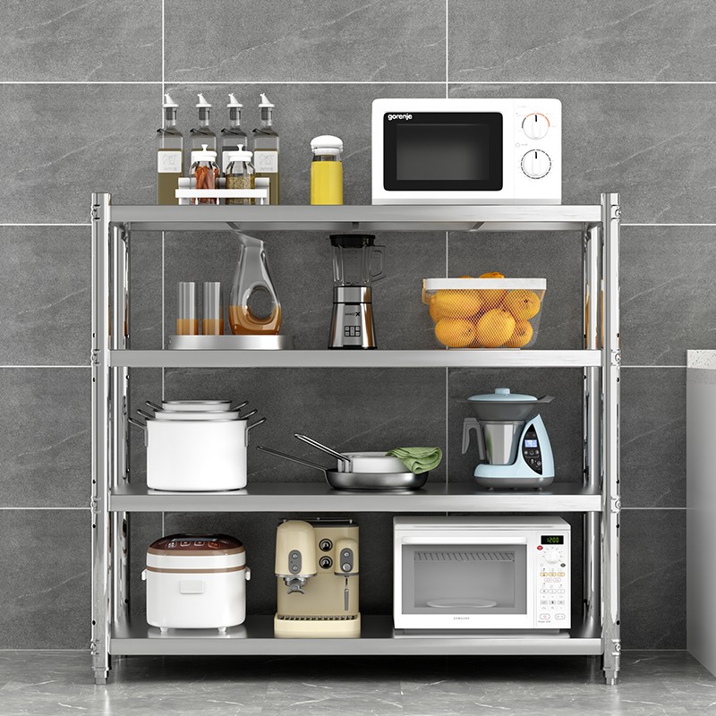 货架 中伟/ZHONGWEI ZW14 四层 金属 不锈钢色