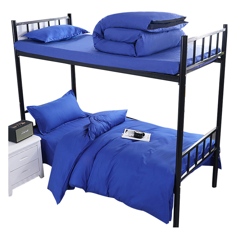 三极户外 TP2821 单人床蓝色磨毛六件套（床单+被罩+枕套+棉花被芯+棉花褥子芯+枕芯）