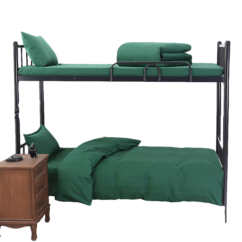 三极户外 TP2823 单人床垫三件套上下铺床品 橄榄绿全棉21纱织三件套