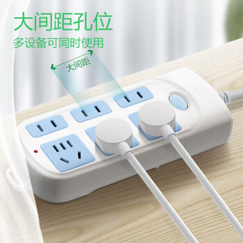 接线板 公牛/BULL GN-609 总控 过载保护 弱电 1.8 6孔