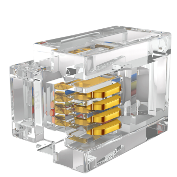 水晶头 山泽/SAMZHE SJT-36100 RJ11 非屏蔽 常规pvc 100