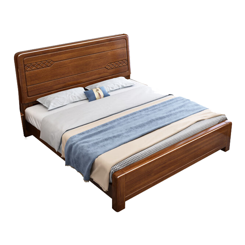 钢木床类 中伟/ZHONGWEI ZW0101 单人 单层 胡桃色