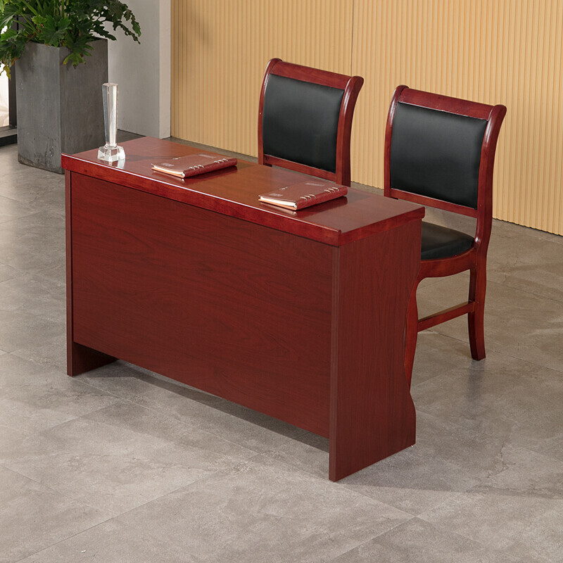 办公桌 中伟/ZHONGWEI  人造板 红色 2人