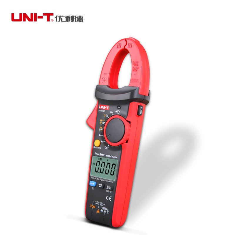优利德（UNI-T）钳形万用表电流表钳形表数显钳表真有效值交直流UT216C