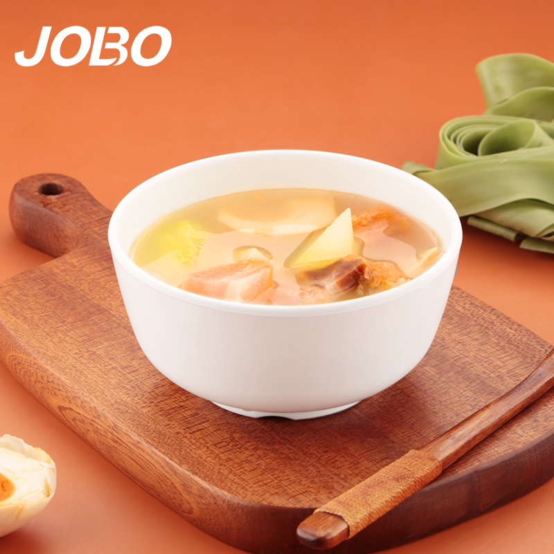 巨博（JOBO）商用密胺白色11.2cm米饭碗个装