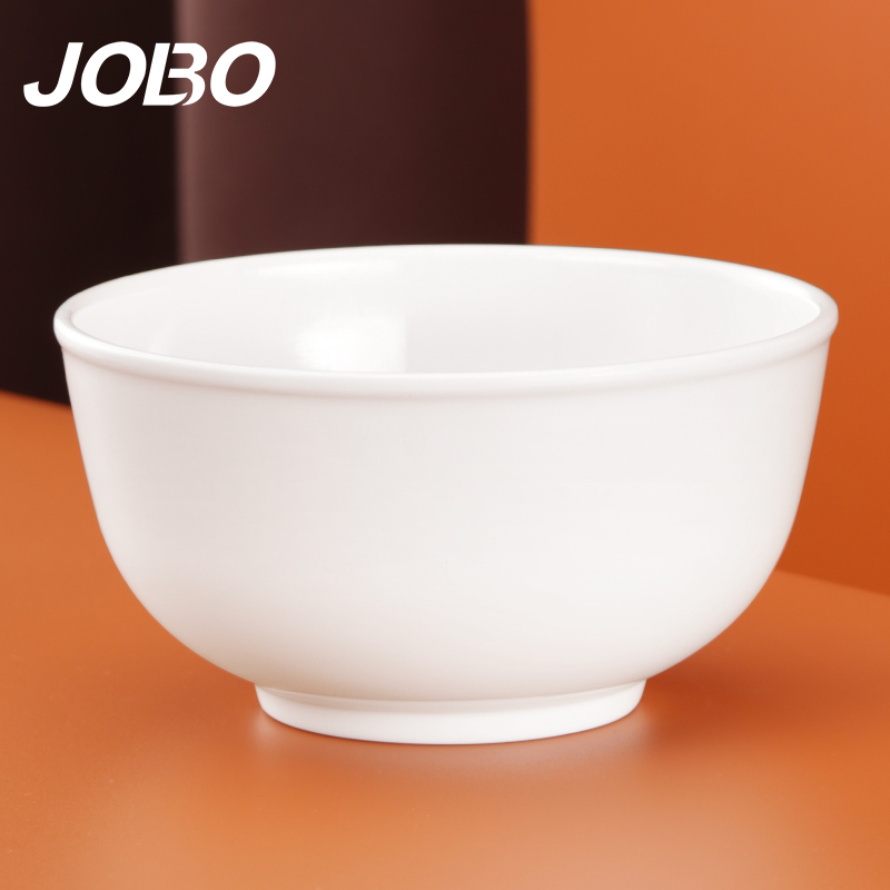 巨博(JOBO) 商用密胺6英寸15.3cm 白色米饭碗1个装