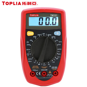 拓利亚（TOPLIA）TM101 数字万用表高精度真有效值万能表电压电流电池测试