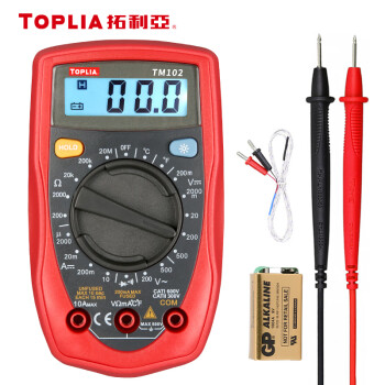 拓利亚（TOPLIA）优利德TM102迷你数字万用表（UT33C改款） 高精度万能表多功能防烧数显万用表带测温