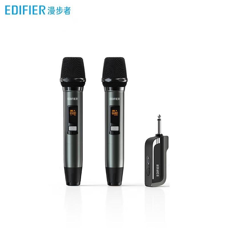 话筒设备 漫步者/EDIFIER IU22 电容麦克风 无线 手持 2支