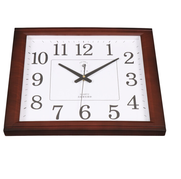 北极星（POLARIS）挂钟客厅钟表简约时钟时尚石英钟现代办公室挂表 2833木纹色