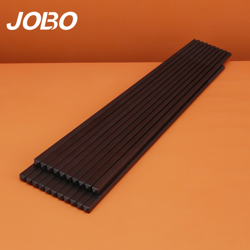 巨博(JOBO) 商用合金筷子24cm 耐高温防滑家用酒店筷子1包10双黑色KZH24H-10