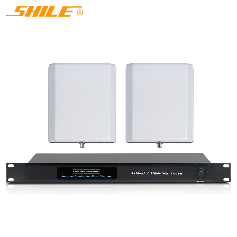 狮乐（SHILE）无线话筒信号放大器 专业麦克风天线延长远距离增强器 SH-100