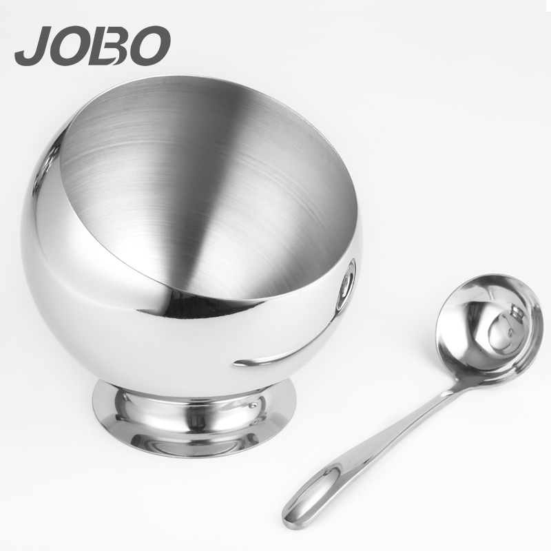 巨博（JOBO）不锈钢 大号22cm斜口调料碗