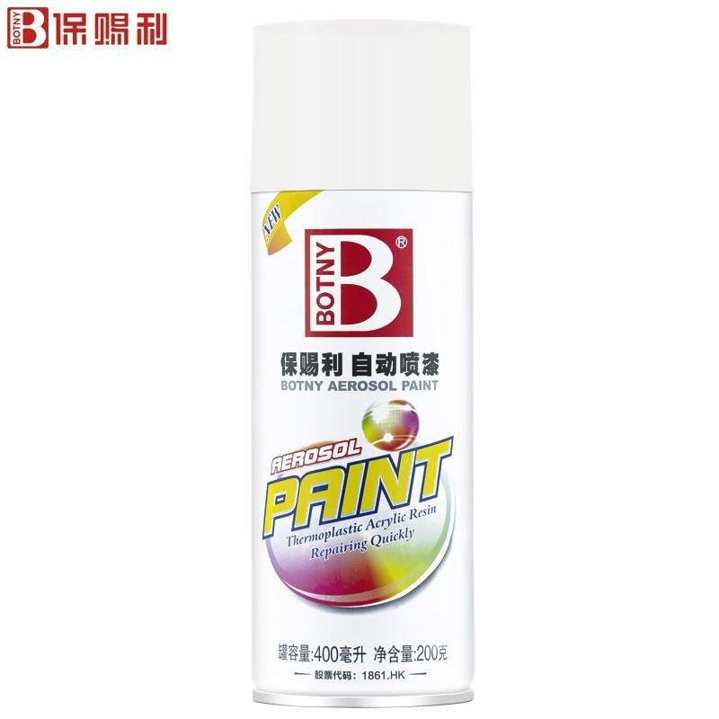油漆 保赐利/BOTNY  油性喷漆 半哑光 白色 0.4L