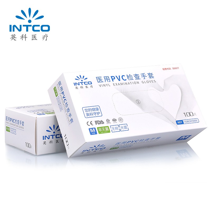 医用手套 英科医疗  M 白色 100只 1包
