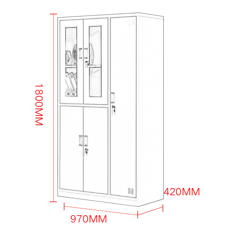 文件柜/箱体类 中伟/ZHONGWEI GYG-05 白色 3层