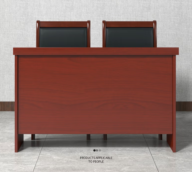 办公桌 中伟/ZHONGWEI 中纤板+贴天然木皮 橡木色 2