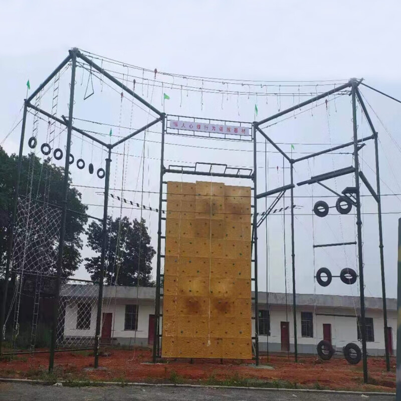 双予 心理行为训练架多人协作体能训练考核器材设备M型高空9面体心理行为训练架