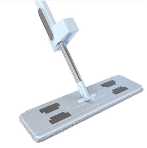 圣佳 F4家用拖布平板一拖净夹固式吸水替换布干湿两用厨房地板拖把 冷灰白共2布板尺寸42*12