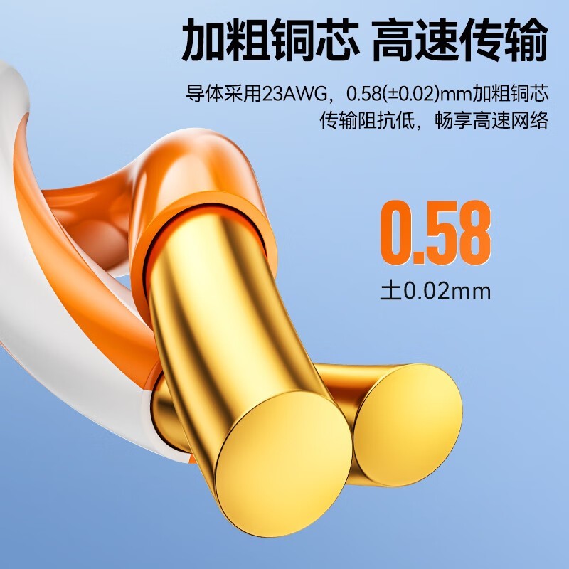 网线 山泽/SAMZHE SFTP-6305 305 棕色 双屏蔽