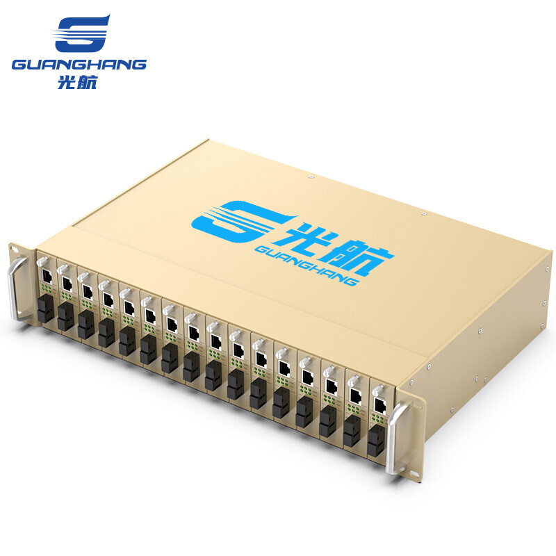 光航 光电转换器16槽机架插卡式 台式光电转换器