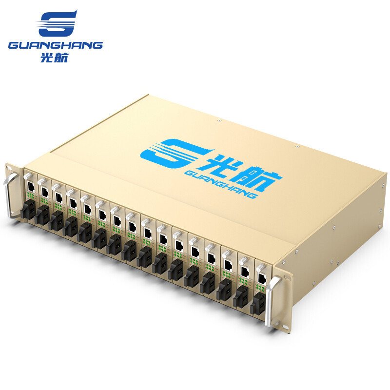 光航 光电转换器16槽机架插卡式 台式光电转换器