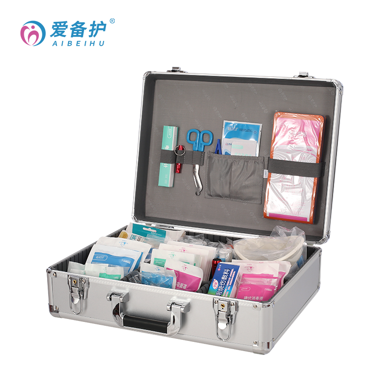 医疗急救箱 爱备护/AIBEIHU ABH-S005A 大号 金属 银色