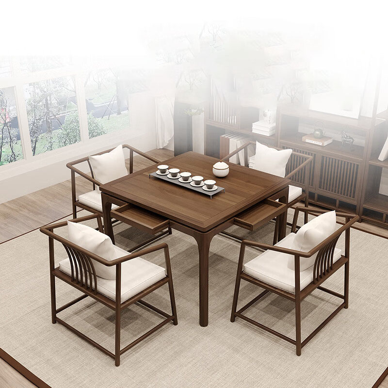 餐桌 中伟/ZHONGWEI 方形 实木 5人以下  现代