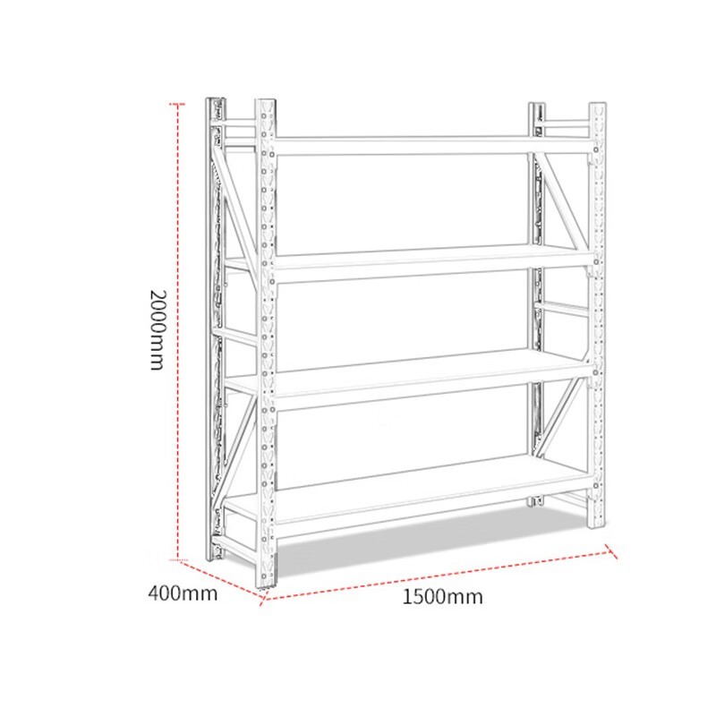 货架 中伟/ZHONGWEI 100008226878 四层 金属 白色