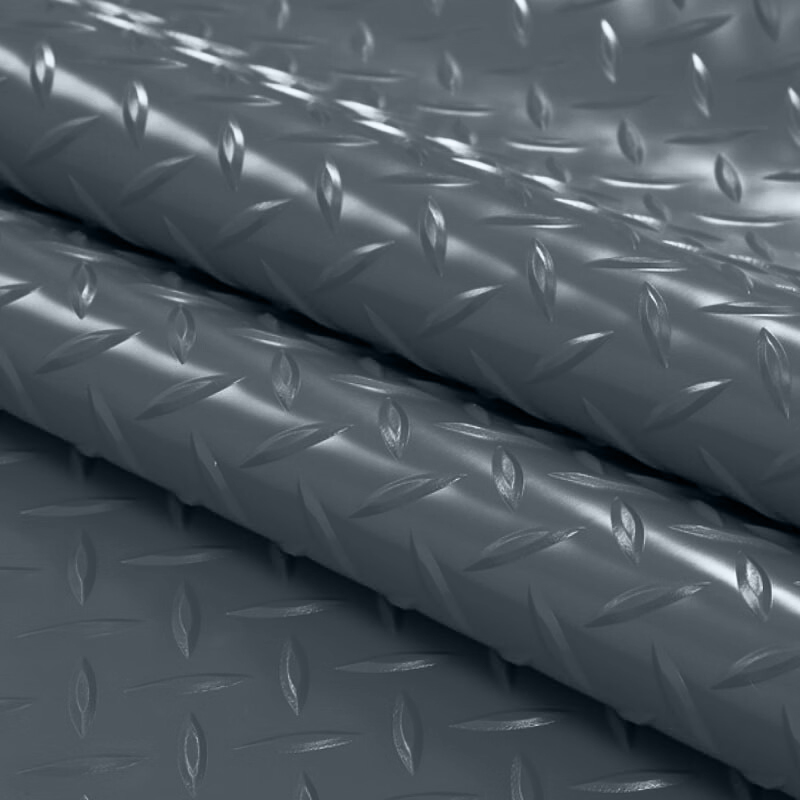 者也 牛筋防滑垫pvc地垫牛津塑料工厂超市健身房地毯防水加厚耐磨浴室塑胶地垫子满铺2M宽1米长 灰色常规型