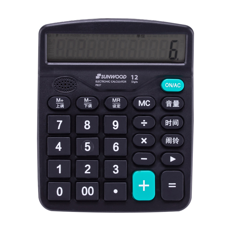 计算器 三木/SUNWOOD P837 台式机 7号电池 12位