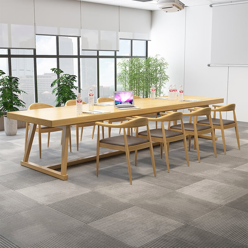 办公桌 中伟/ZHONGWEI 实木 木色 12