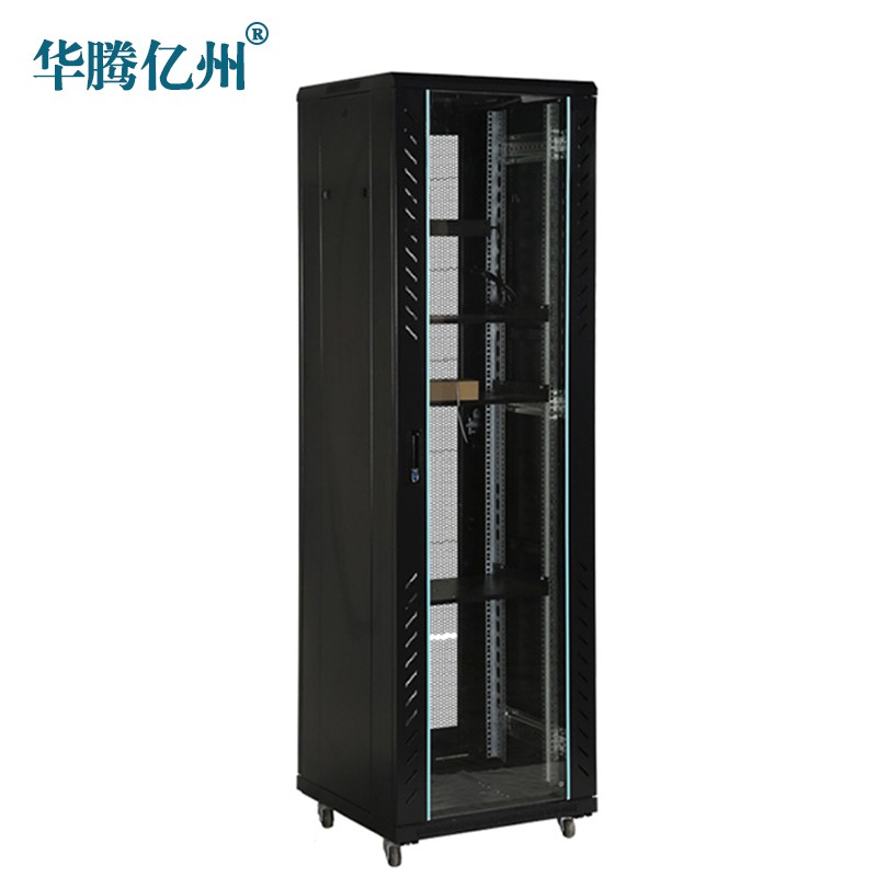 华腾亿州 TC6642 网络服务器机柜 42U弱电监控UPS交换机设备600深 前玻璃门后网门2000*600*600