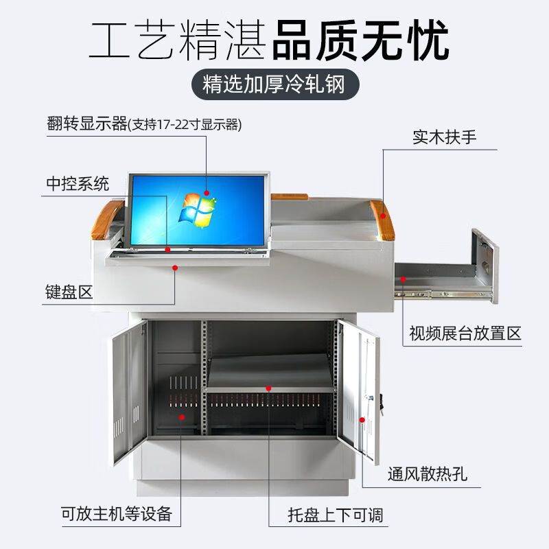 培训台 中伟/ZHONGWEI 10070487500538 不规则形 钢制 白色