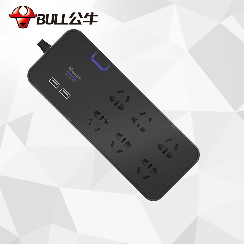 接线板 公牛/BULL GN-H306U 总控 过载保护 强电 3 6孔