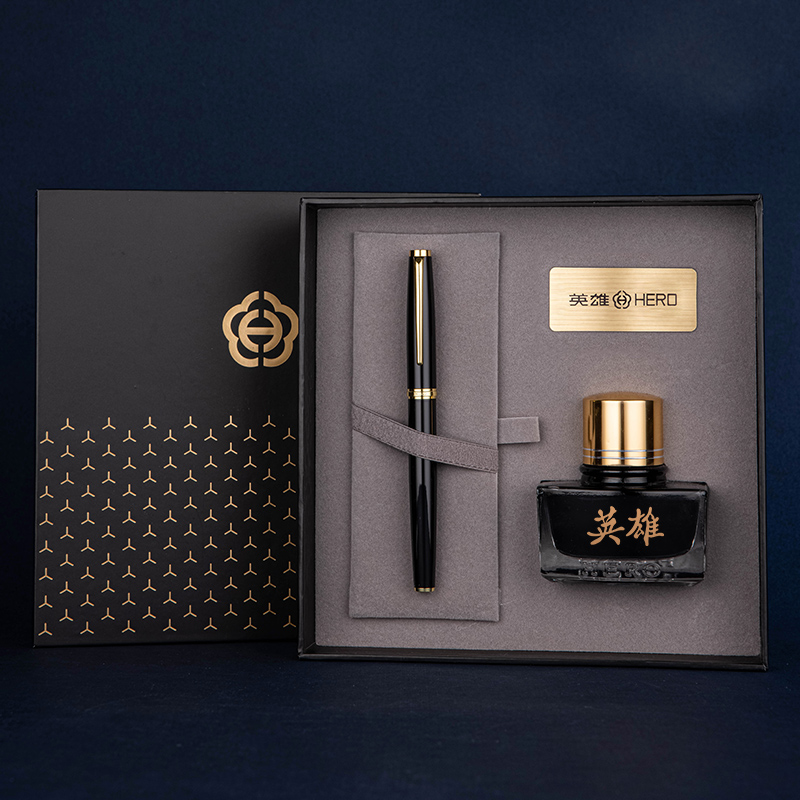 英雄（HERO）钢笔 H652 钢笔墨水礼盒 黑色