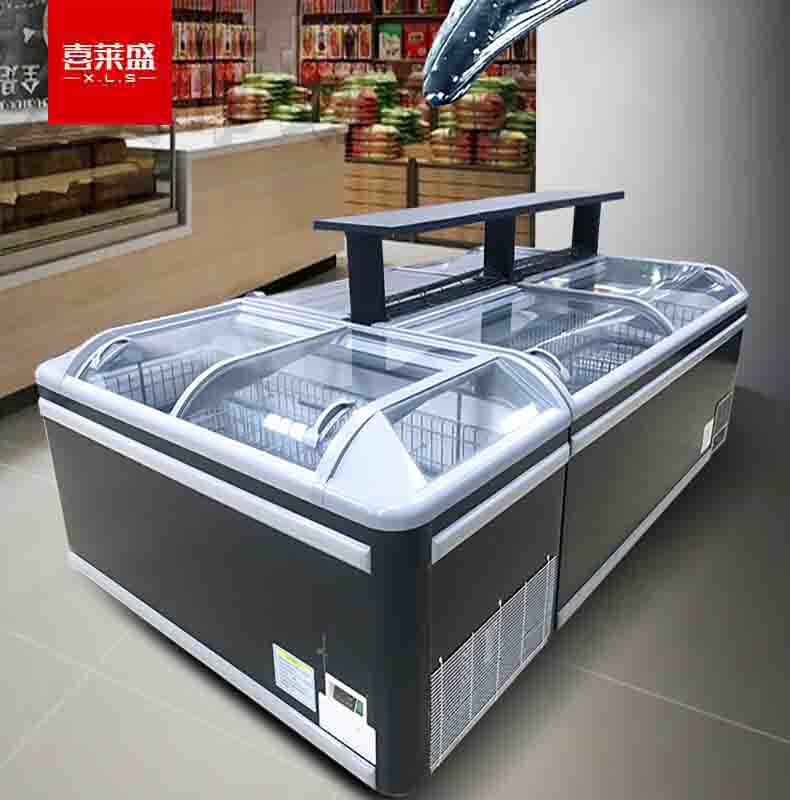 冰柜 喜莱盛 100048441867 顶开门 900L 3级 机械控温 黑色 直冷