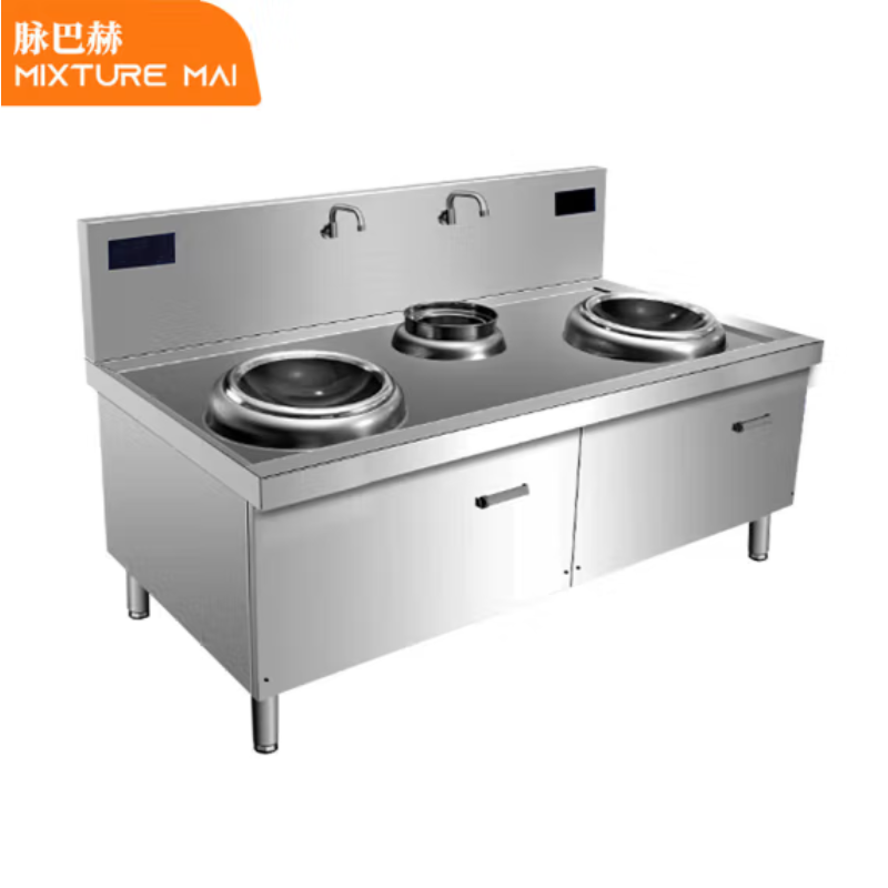 电磁炉 脉巴赫 ZSYD-YCDC-STDW400 台式 磁控式 一体面板 2个 不锈钢色