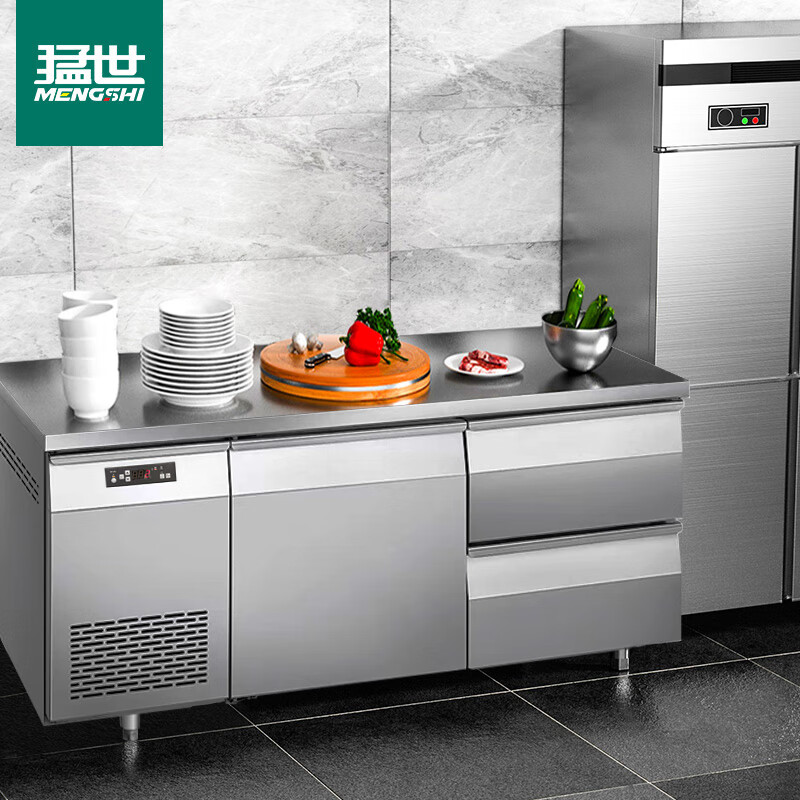 冰柜 猛世 100053156809 三门 450L 无级 电脑控温 银色 风冷