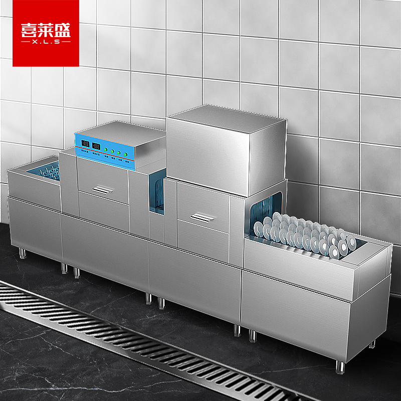 洗碗机 喜莱盛 XLS-390L 独立式 烘干, LED显示, 高温除菌, 1主洗+1漂洗 16套 喷淋式