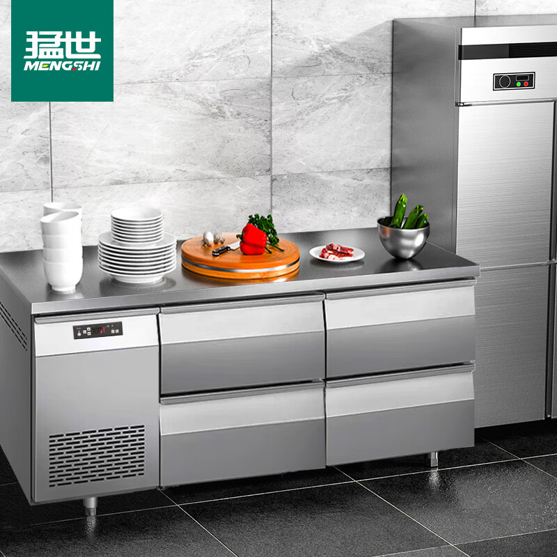 冰柜 猛世 100052492481 四门 450L 无级 电脑控温 银色 风冷