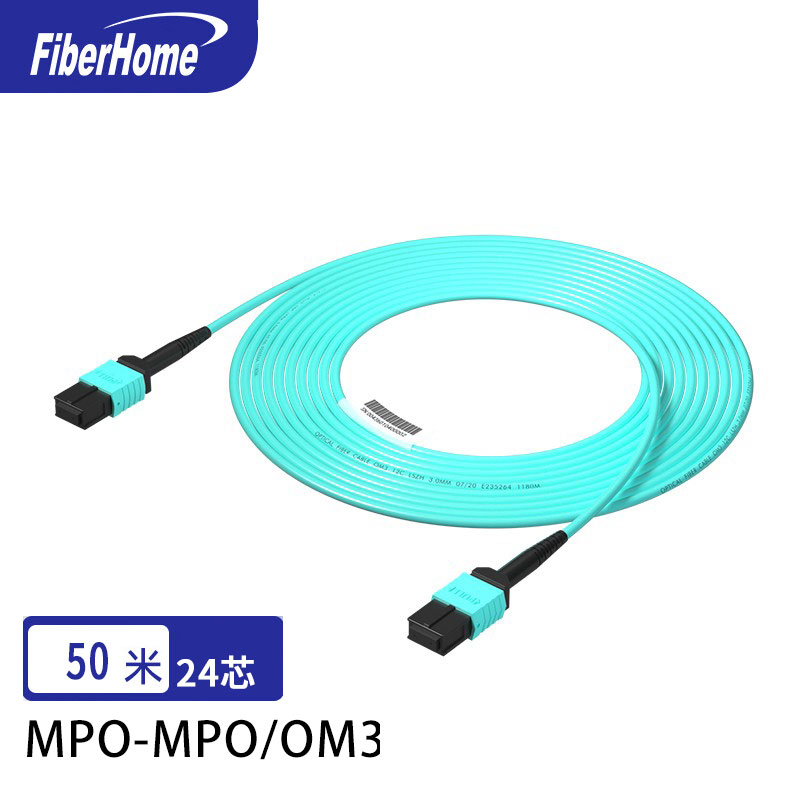 电线/电缆 烽火/FiberHome MPO-MPO/OM3-24B-50M 光纤线 50 非屏蔽 低烟无卤