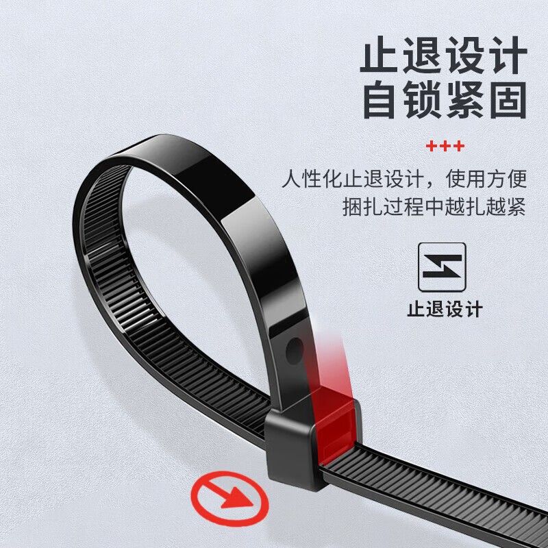 扎带 盛浦 S-ZDH-4.6*300mm 黑色 100